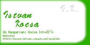 istvan kocsa business card